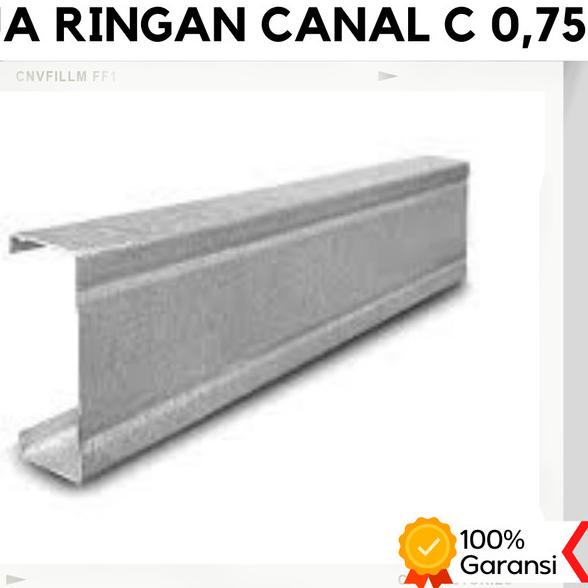 Baja Ringan C75 Canal C 0.75mm Full 6 Meter Baja Ringan 0.75