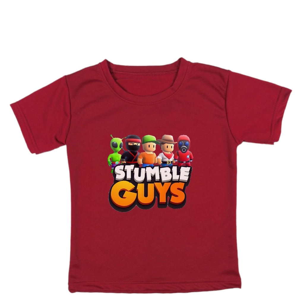 Atasan Baju Kaos Anak Stumble Guys Lava Laki Laki Perempuan Umur 2 - 10 Tahun K208