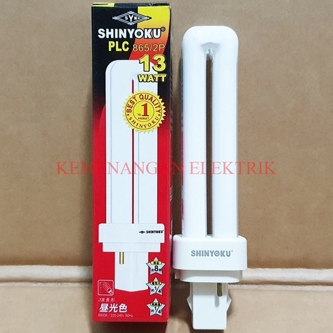 SHINYOKU LAMPU PLC TUSUK 2PIN 2KAKI 13 WATT 13W 13WATT 13 W WARM WHITE / WHITE