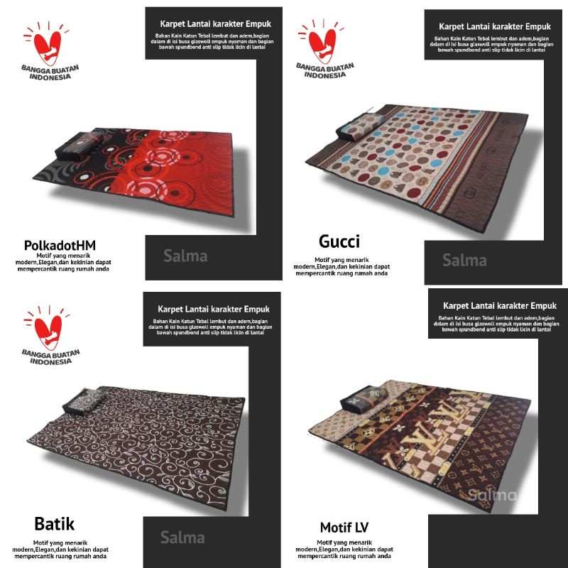 Karpet Lanti Ruang Tamu Karakter jumbo Multifungsi Empuk Adem Anti Slip