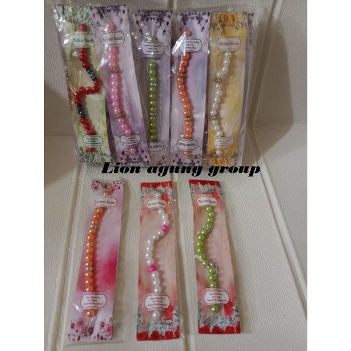 Isi 50 Pcs Souvenir Pernikahan Konektor Masker Mutiara Kemasan Alas