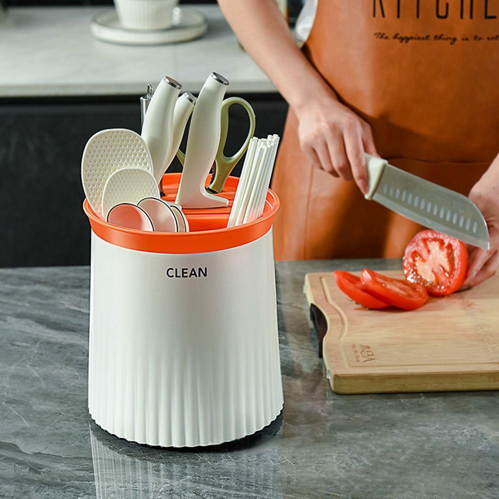 R-FLOWER Rak Penyimpanan Peralatan Masak Berkualitas Tinggi 360derajat Dapur Gadget Storage Box Rotary Sumpit Rak