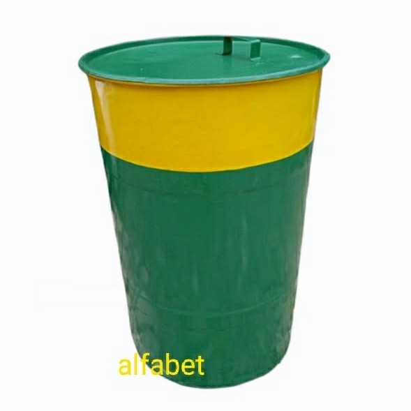 drum besi 60 L /kaleng/tong sampah/tempat sampah/tempat bakar sampah