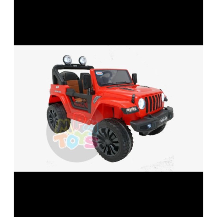 Mobil aki Anak Jeep Anak Ban Karet 4WD Jeep Aki Rubicon Wrangler Jok kulit