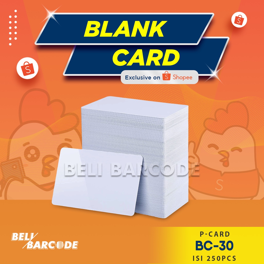 KARTU BLANK P-CARD BC 30mL - CARD PVC BC30 WHITE