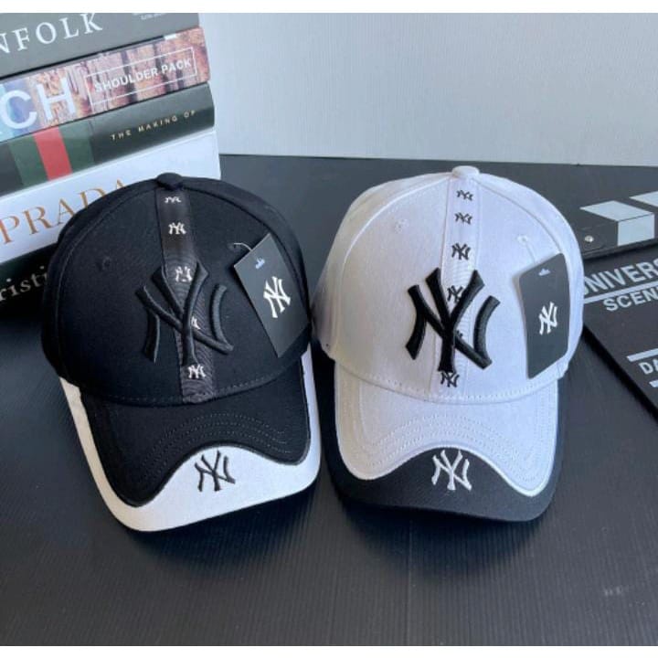 NY New York Topi Baseball Dua warna Best New Item Trendy 4 warna Unisex Katun Drill Distro Aksesoris Fashion