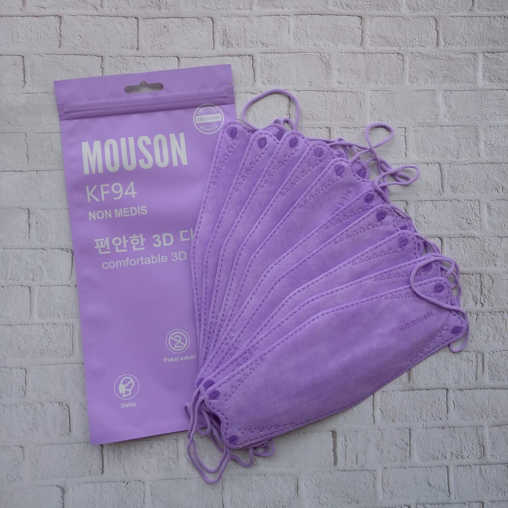 MASKER KF94 WARNA 4PLY TERBARU KF 94 KOREA KF94 MOUSON MURAH ORIGINAL GROSIR ISI 10