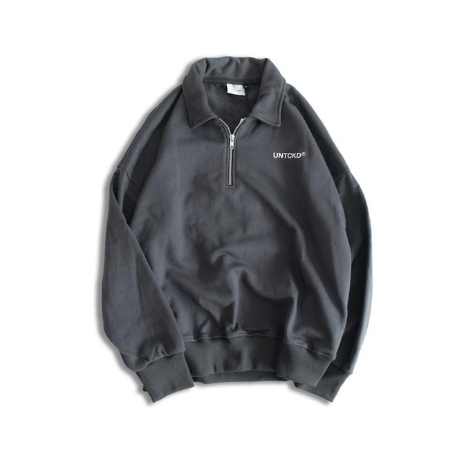 Halfzip Rugby Shirt Dark Grey