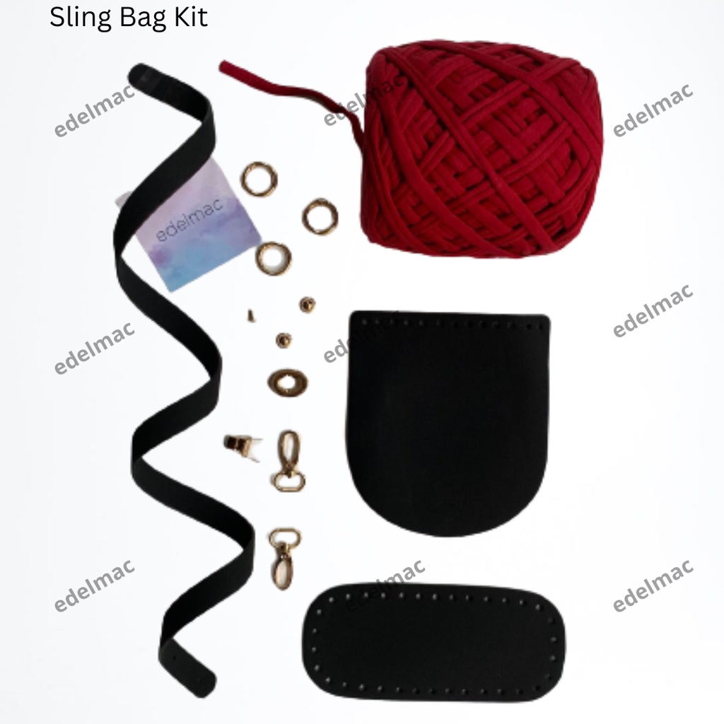 Sling Bag Kit DIY edelmac Macrame | Paket Handmade Tas Selempang HandCraft