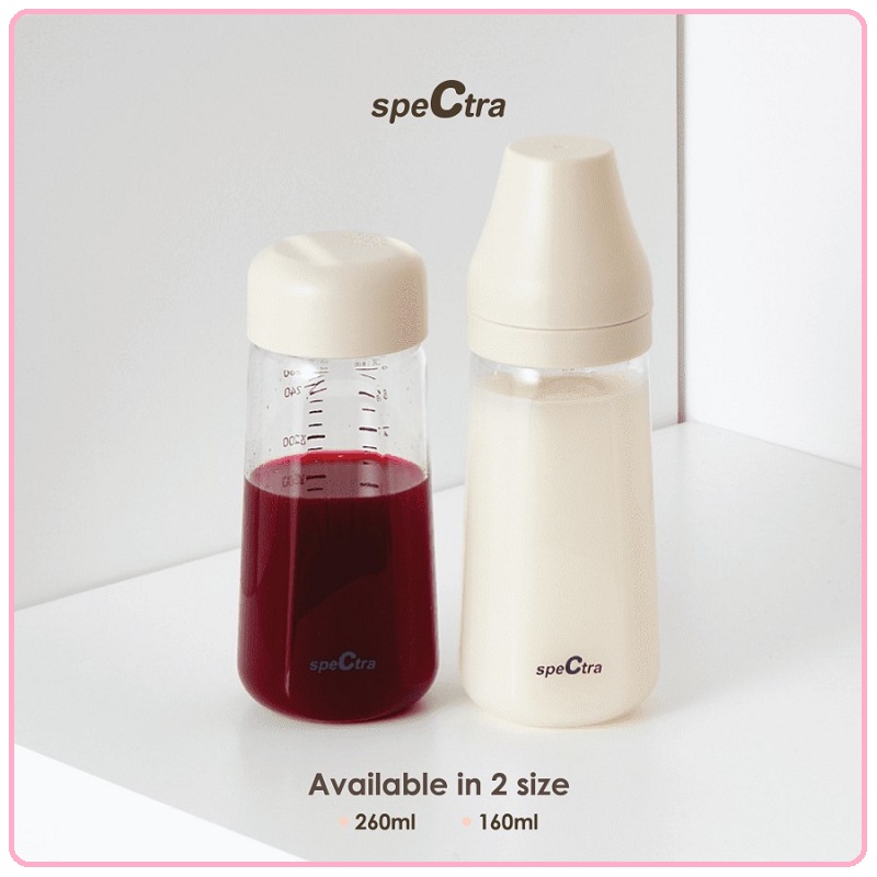 Spectra Baby Bottle PA 260ml Wide Neck Tanpa Dot | Botol Susu