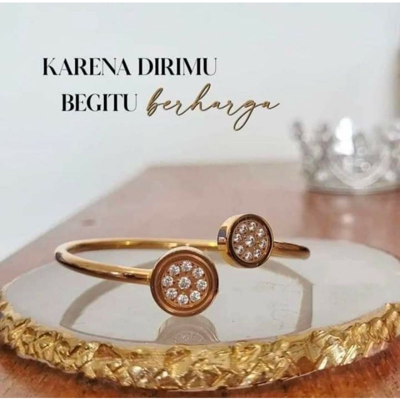 GELANG ROSE GOLD ORI SEGEL MCI SIZE L dan M