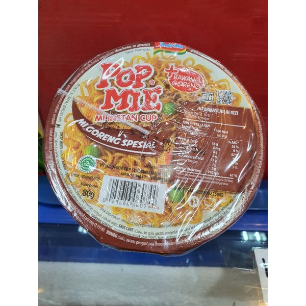 

Pop Mie Mi Instan Cup Rasa Mi Goreng Spesial 80gr