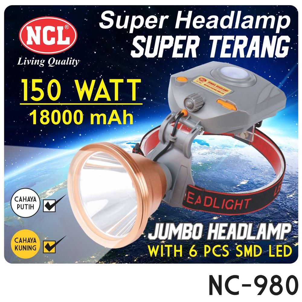 PRODUK- SENTER KEPALA 150 WATT NCL JUMBO LED SUPER SUPER TERANG NC 980 .