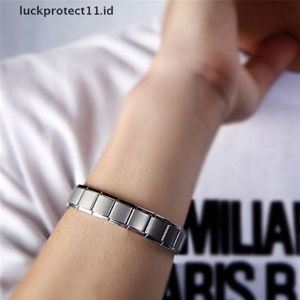 Gelang Kesehatan Bahan Titanium Steel Elastis Untuk Pria Dan Wanita