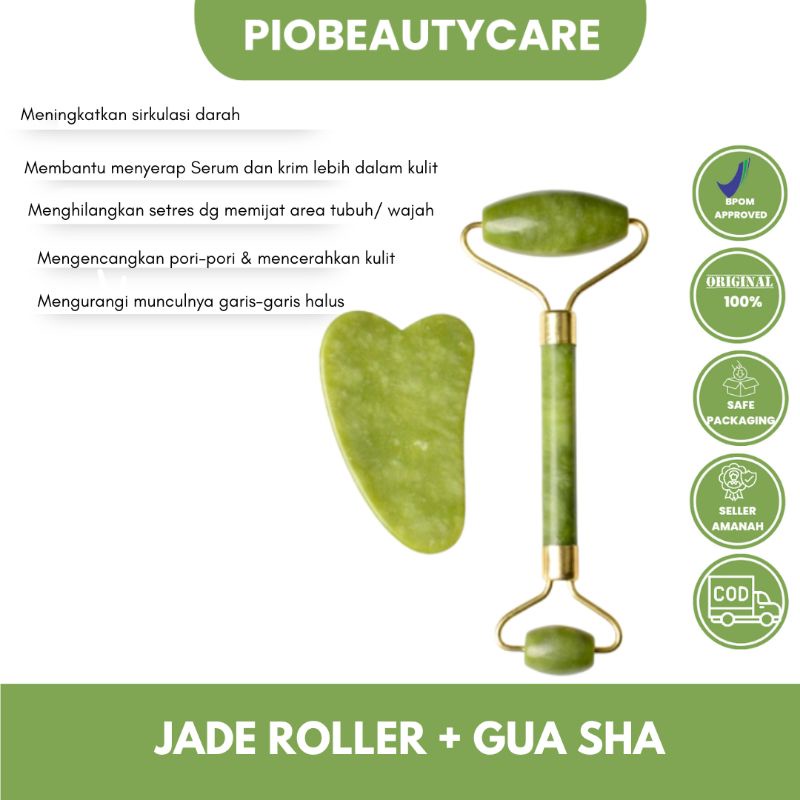 ALAT PIJAT MUKA WAJAH JADE ROLLER MASSAGER LA014G3 FACIAL MASSAGE BATU