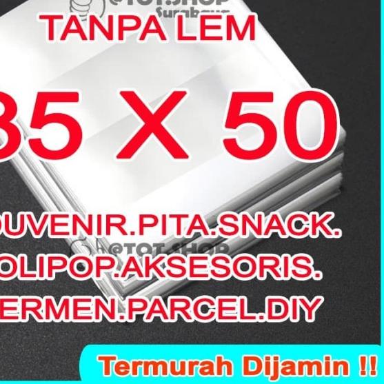 

100pcs OPP TEBAL UKURAN 35 x 50 PLASTIK KEMASAN TEBAL BENING Tanpa Lem