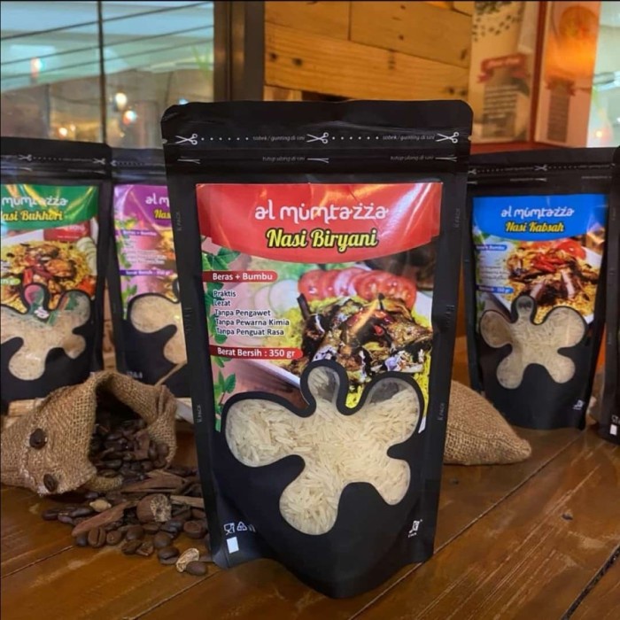 

Al Mumtazza Nasi Biryani Briyani Beras Basmati Bumbu Instan Instant Praktis Lengkap 350gr Family Pack