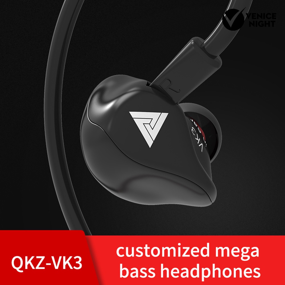 (VNEP) (Berkabel) QKZ VK3 Universal 3.5mm In-Ear Earphone HiFi Music Sport Headset dengan Mic