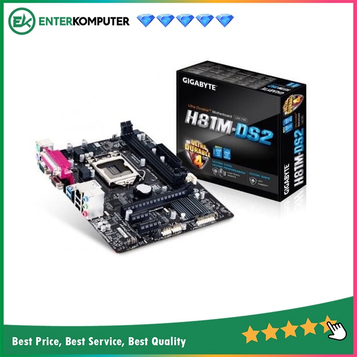 Motherboard Gigabyte GA-H81M-DS2 - LGA1150 H81 DDR3 SATA3 USB3