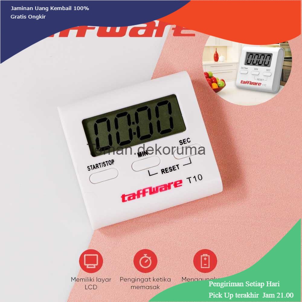 TD - PR Taffware Timer Masak Dapur Countdown Digital Alarm Clock - T10