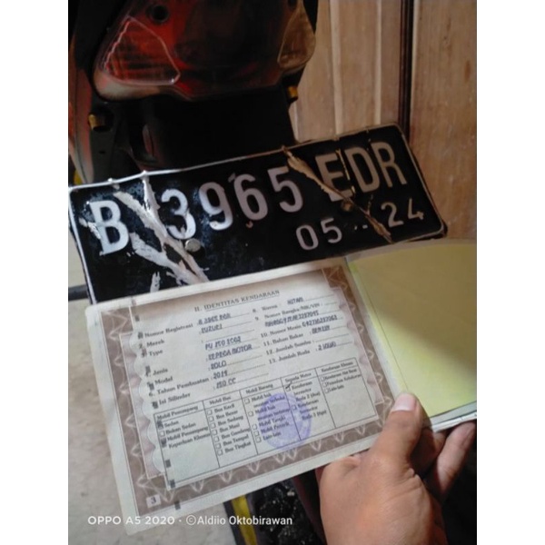 noka nosin BPKB satria Fu 2014