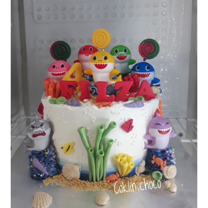 Jual KUE ULANG TAHUN BABY SHARK / KUE ULTAH BABY SHARK/ CAKE BIRTHDAY