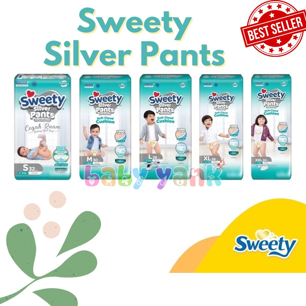 ♥BabyYank♥ Sweety Silver Pants S32/M30/L28/XL26