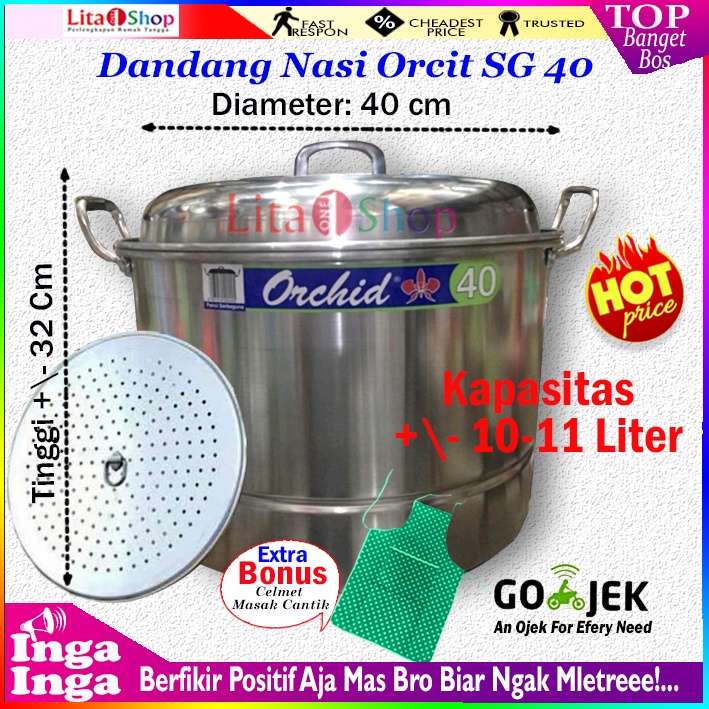 Panci Dandang/ Panci Kukus/ Panci Serbaguna Orchid 40 cm