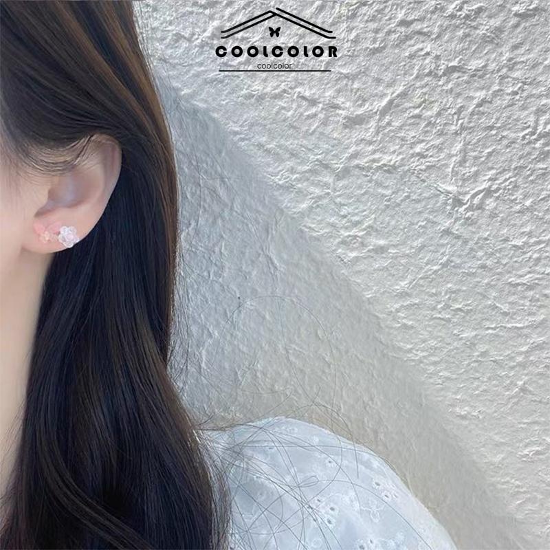 COD❤️4 Sepasang /Set Anting Bunga Kecil korea anting Tusuk Retro Sederhana Gaya Stud Flower Earrings Vintage Fashion Impor Murah Aksesoris Wanita