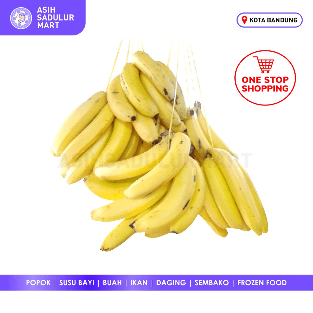 Pisang  Cavendish / C. Sunpride / Ambon Lumut / Pisang Tanduk 1kg | Asih Sadulur Mart