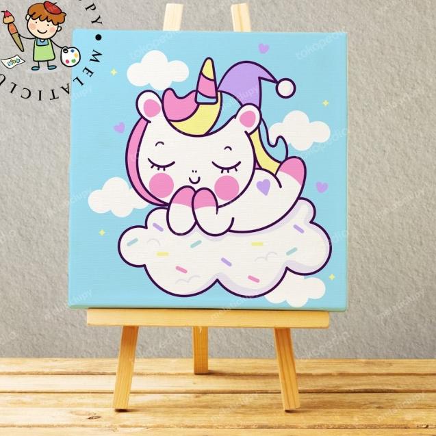 

PAINT BY NUMBER KANVAS 20X20 UNICORN EDITION - unicorn magic