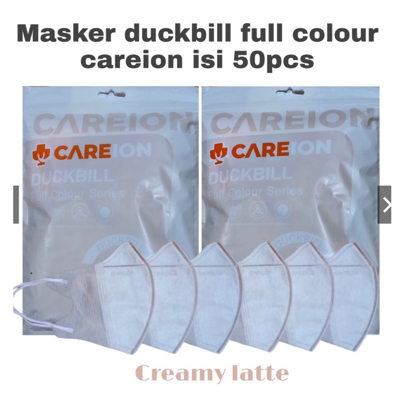 MASKER DUCKBILL CAREION WARNA 3PLY ISI 50 pics