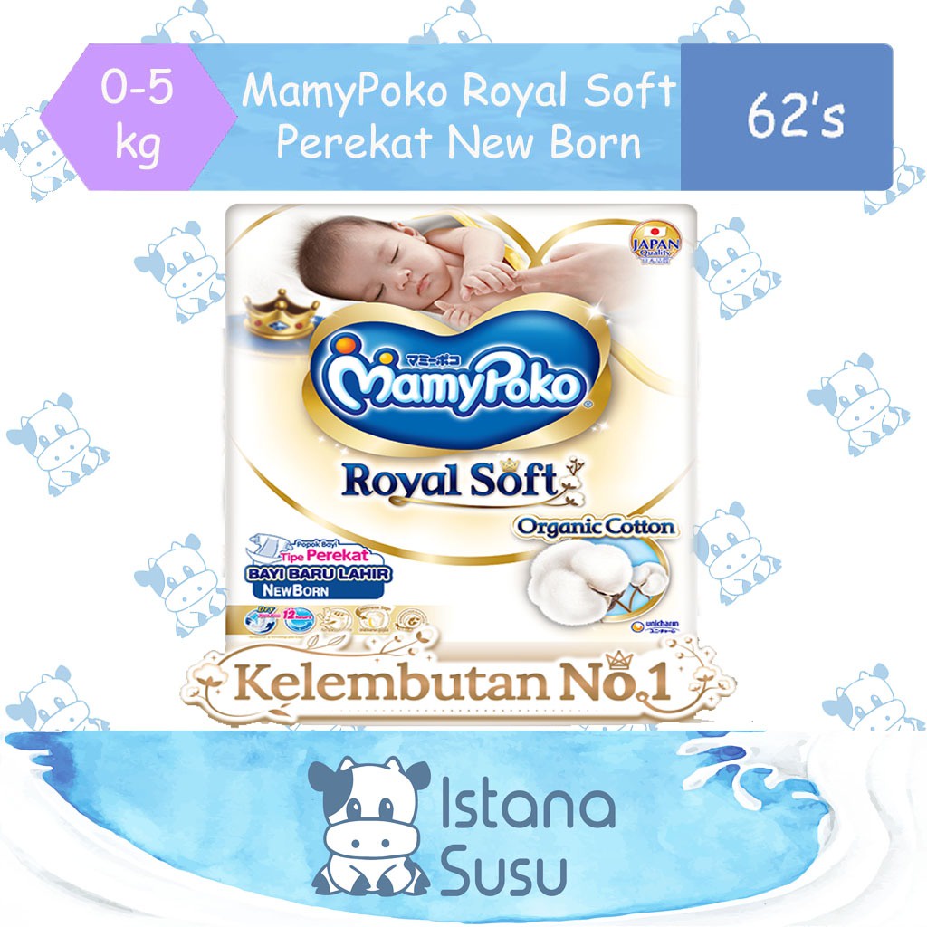 MamyPoko Royal Soft Perekat New Born 62