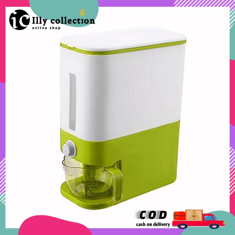 Dispenser Beras Otomatis 12 kg Rice Box / Dispenser Tempat Penyimpanan Beras