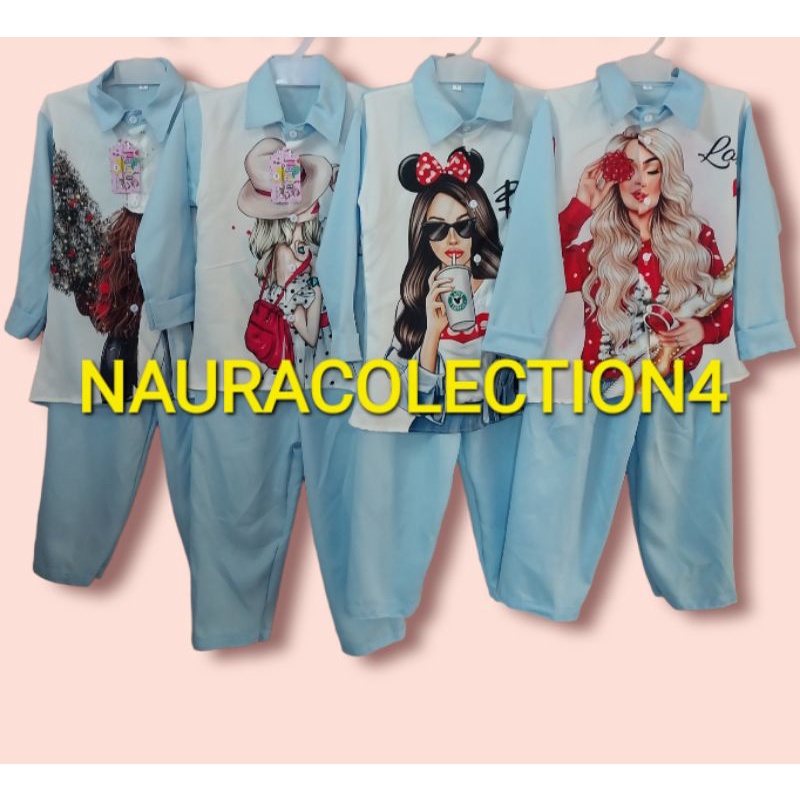 BAJU SETELAN KEMEJA STELAN KEKINIAN VIRAL TERBARU SETEELAN ANAK WANITA KEMEJA CROP ANIME VIRAL/ SETELAN MOTIP SABLON SUBLIME PRINTING/SETELAN ANAK WANITA  BAHAN CRINKLE/ONE SET ARALLA/SET ANIME TERLARIS