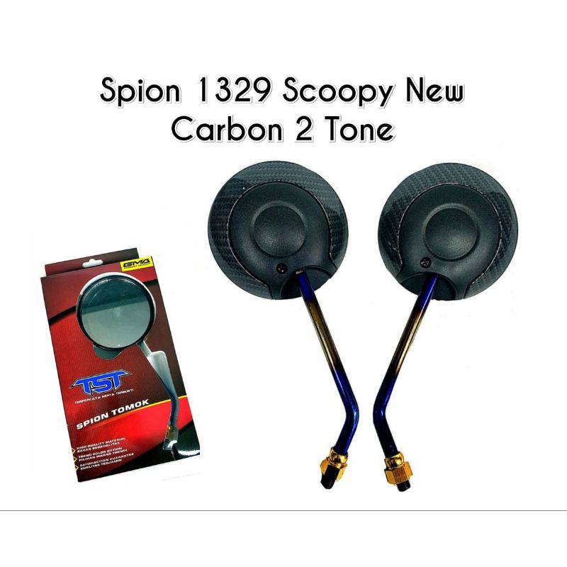 Spion Scoopy Carbon Twotone Carbon New Old Bisa Semua Motor Honda