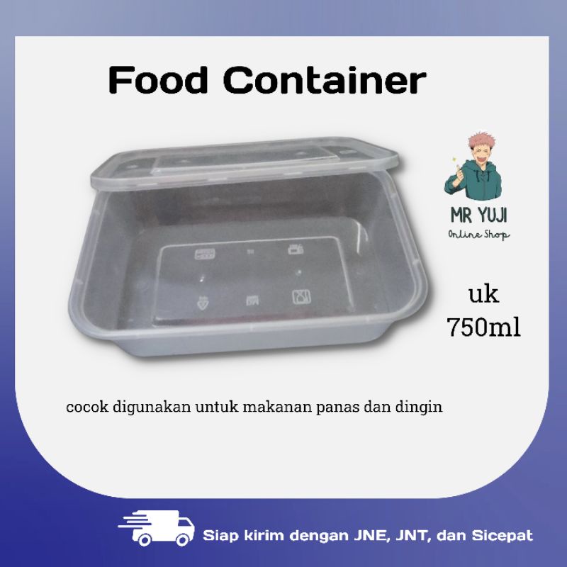 Jual Thinwall Kotak Kiip Thinwall Kotak Food Food Container 750 Ml Thinwall Kotak Makan 6440