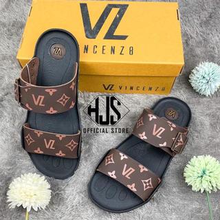 Sandal Terbaru VINCENZO Sandal Strap Pria Kulit VINCENZO Original Pria Slide Import Sandal Kulit Pria