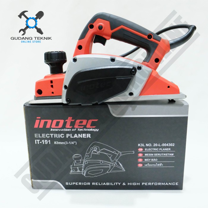 Mesin Serut Ketam Pasah Sugu Listrik IT-191 INOTEC / Machine Electric Planer Power Planner Serut Kayu IT191 INOTEC