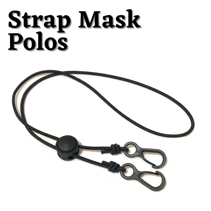 ❤️LOLA❤️ POLOS STRAP MASKER POLOS HITAM | TALI MASKER | TALI MASKER POLOS HITAM