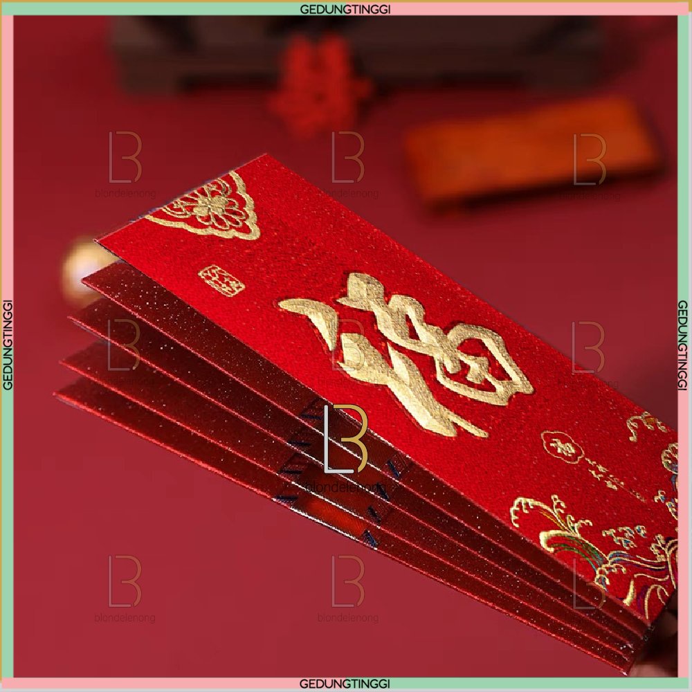 Kertas Dompet Amplop Angpao Angpau Ampau Ampao Ampau Hongbao Hongbau Netral Fu Fuk Hoki Hook Imlek Ukuran Size Panjang Pendek Tahun Baru Cina China Chinesse New Year Shio Sio Kelinci Rabbit CNY 2023 Merah Gold Emas Mate Doff Murah Premium 1 Pack Pak Set