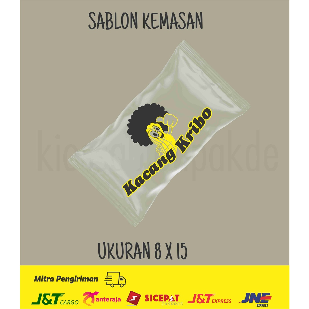 Plastik keripik PP bening 8x15 plus sablon tebal 05-06