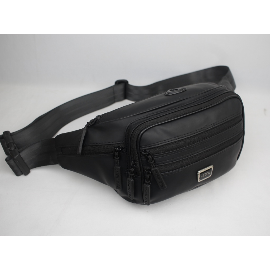 Waistbag Waterproof Polo Amstar 7 Resleting Bahan Ballon Anti Air Original Polo Amstar Tas Pinggang Tas Selempang Bahu