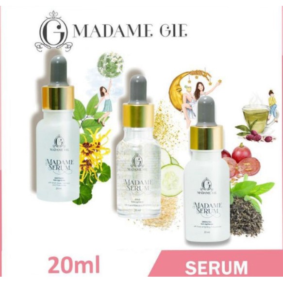 [BPOM] MADAME GIE SERUM 20ML FACE GOLD SKIN KNOTWEED GREEN TEA SKIN LIGHTENER 100%ORI WAJAH GREENTEA