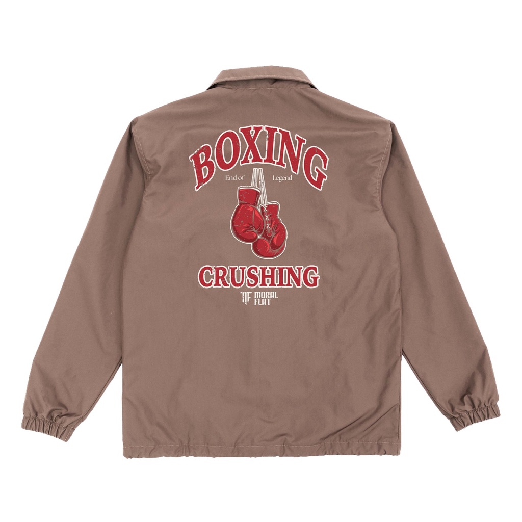 Moral Flat Official-Windbreaker Jacket-Boxing-Brown