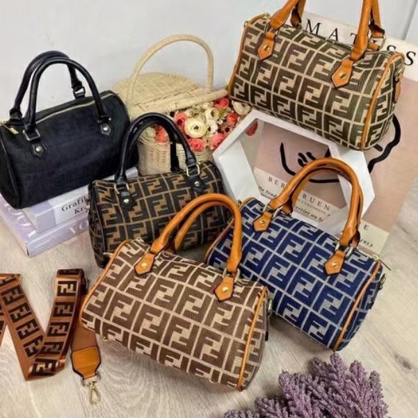 Hand Bag Wanita Import Tas Speedy Mini Kanvas