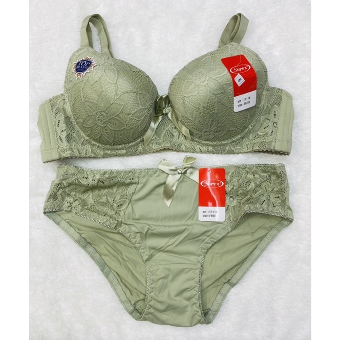 BH Set | Bra Set + CD Brukat SOREX 17126 Pakai Kawat Dan Busa Tipis