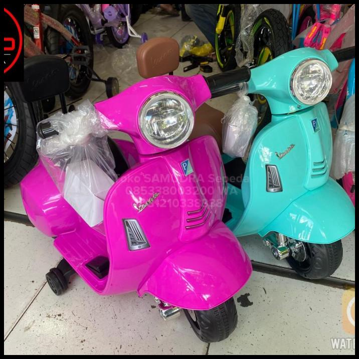 Promo Motor Aki Mainan Anak Cas Listrik Pmb M-788 Vespa Mini Murah Bdg