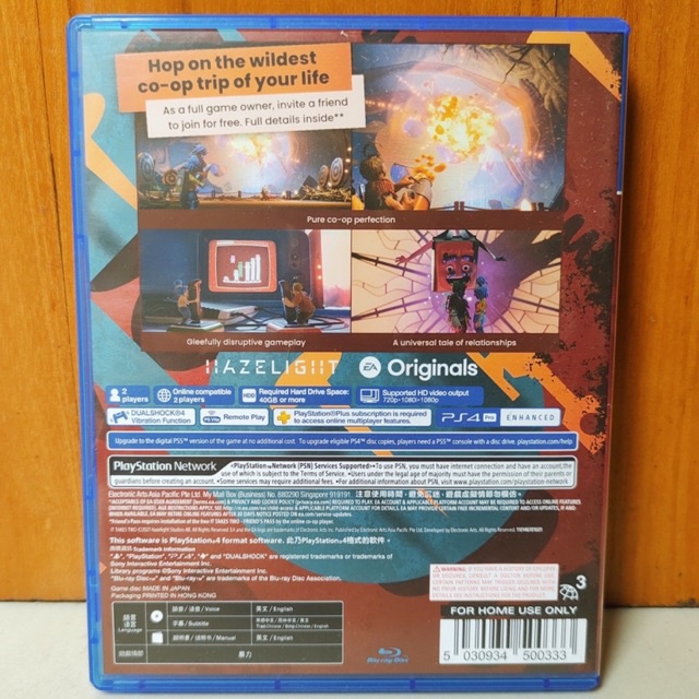 It Takes Two PS4 Kaset Ittakestwo Playstation 4 5 PS 4 It Take 2 II Ittakes CD BD Game Games Multi Player Berdua Multiplayer Reg 3 region asia anak mainan original asli ori