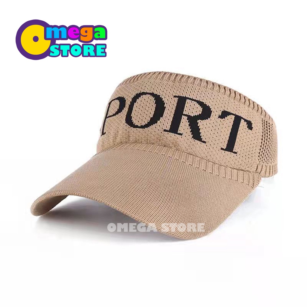 [O&amp;S] Topi Wanita Sport Topi Baseball Sports Knit Visor Topi Olahraga Gaya Korea Bahan Katun Rajut-OS230